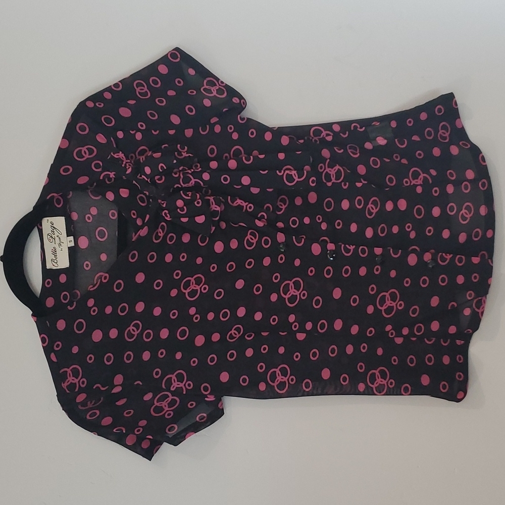 Bettie Page sheer top small